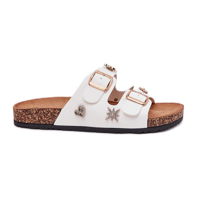 Dámské žabky na kolích podešve s čepy a kolíky bílými