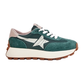 Dámská semišová sportovní bota na platformě Vinceza 66720 Green zelený