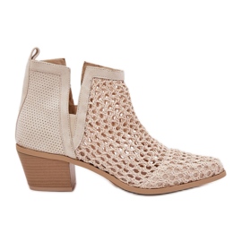 Vysoké podpatky žen s výřezy a jasné béžové copánky béžový Vysoké podpatky žen s výřezy a jasné béžové copánky béžový