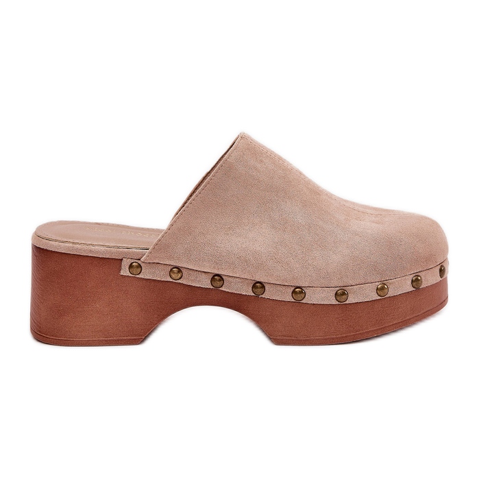 Dámské ucpávky s ekologickými semišovými čepy béžové béžový