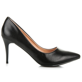 Ideal Shoes Černé vysoké podpatky černý