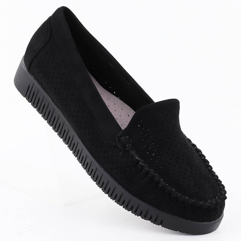 Moccasins Openwork se staví černý Potocki 25-11316 černá