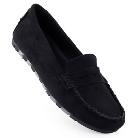 Evento Dámské černé eveno 7673 dámské boty Moccasins černý