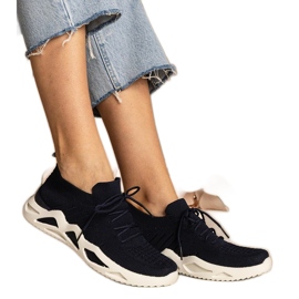 Navy Blue Dámské tenisky s ponožkovým svrškem černý