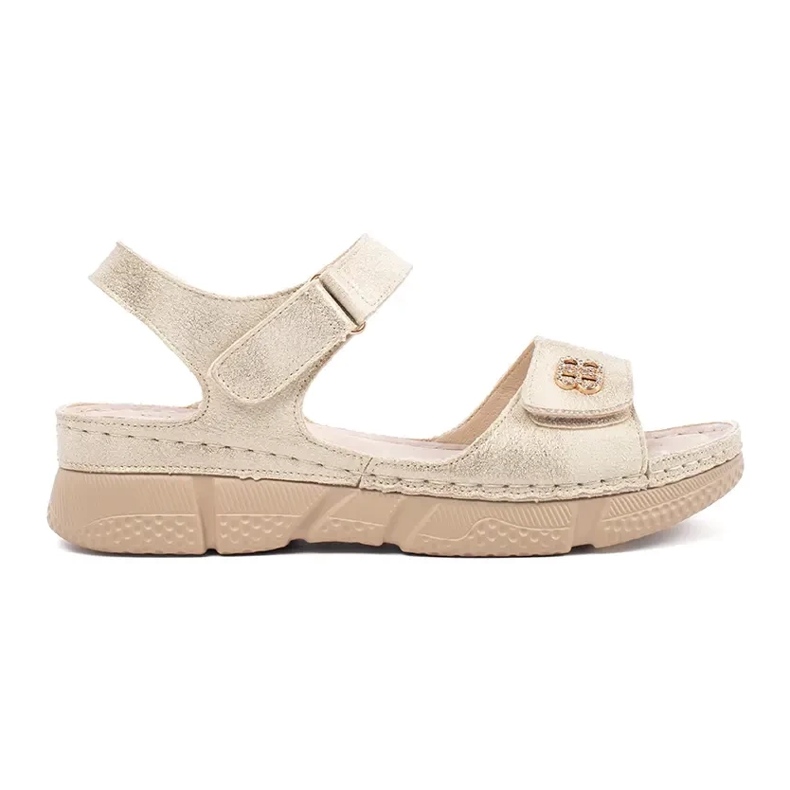 Goodin Zlaté dámské sandály s ozdobou zlatý Goodin Zlaté dámské sandály s ozdobou zlatý