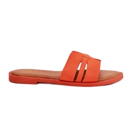Flops Flip Flip Flip Flip Flip Flip Flip Flip Flops s ekologickými výřezy oranžové pomerančový