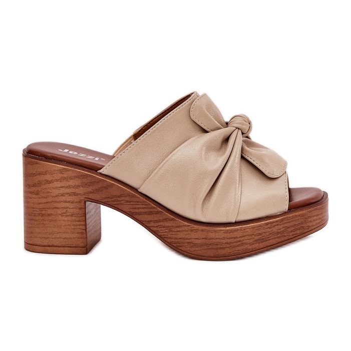 Dámské žabky na ekologickém postu béžový