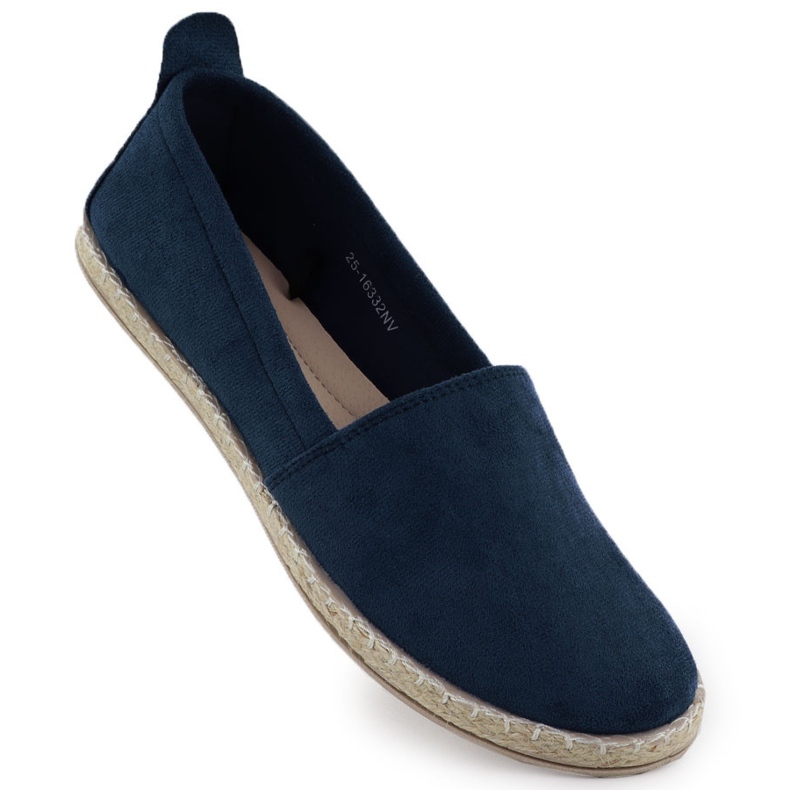Potocki Dámské espadrilles vložené do semišového námořnictva Blue Postici PY16332 modrý