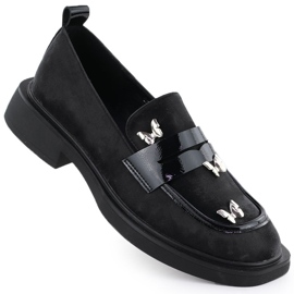 Dámské boty pánové s motýly Black Potocki SZ12650 černý