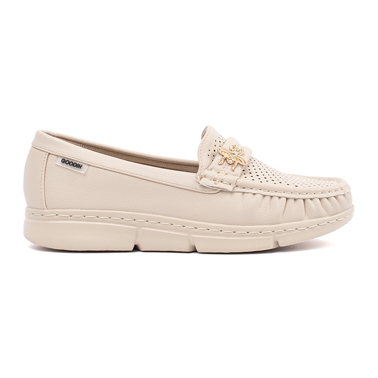 Goodin Beige Openwork Light Moccasins s špendlíkem béžový Goodin Beige Openwork Light Moccasins s špendlíkem béžový