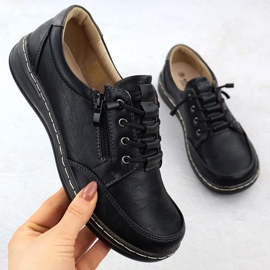 Dámské boty pohodlné černé unisoft 9018 černý