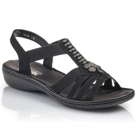 Dámské sandály Roman Black Rieker 60806-00 černý