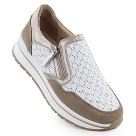 Kožené sportovní boty tenisky bílé filippo dp6777 bílý Kožené sportovní boty tenisky bílé filippo dp6777 bílý
