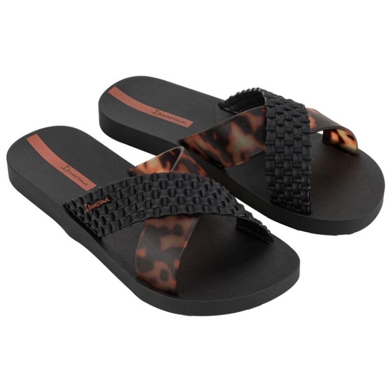 Ipanema Slide Slide 27214 BC402 Black Leopard Flip -Flips černá
