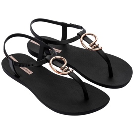 Třída Ipanema styrish 83656 BD172 Sandles Black Gold Look černý