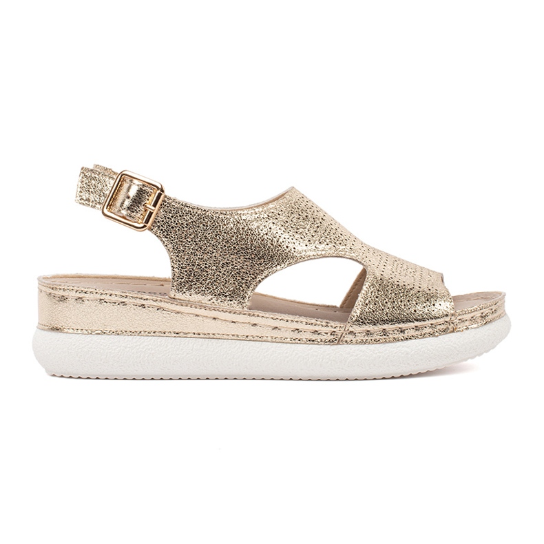 Goodin Zlaté sandály na lehké platformě zlatý Goodin Zlaté sandály na lehké platformě zlatý