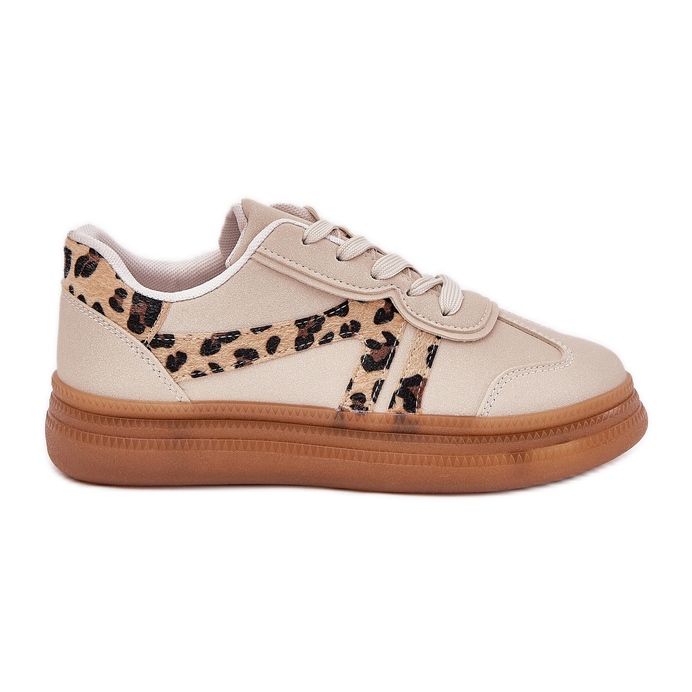 Dámské tenisky na platformě Leopard Beige béžový Dámské tenisky na platformě Leopard Beige béžový