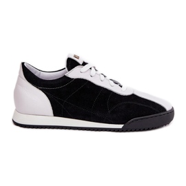 Laura Messi 2935 Dámská kožená sportovní bota černá