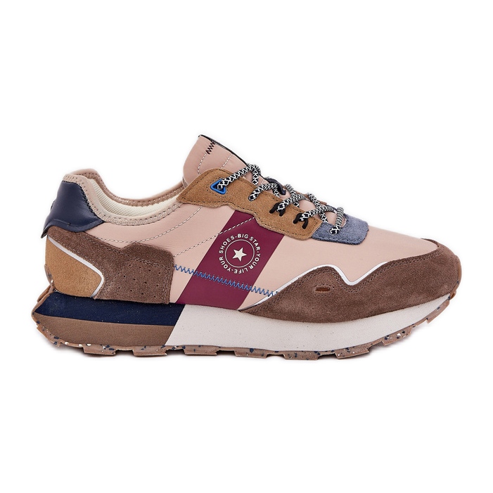 Pánské semišové tenisky na Big Star RR174475 Hi-Polish Beige System béžový