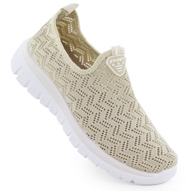 Dámské sportovní boty Openwork Slip on Beige Artiker 56C1016 béžový