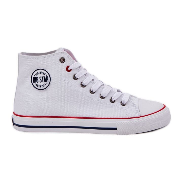 Material Men's Big Star NN174305 Hi-Polish System System White System bílý