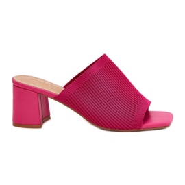 Dámské vysokopěťové pantofle růžový