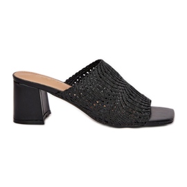 Dámské žabky s černými podpatky