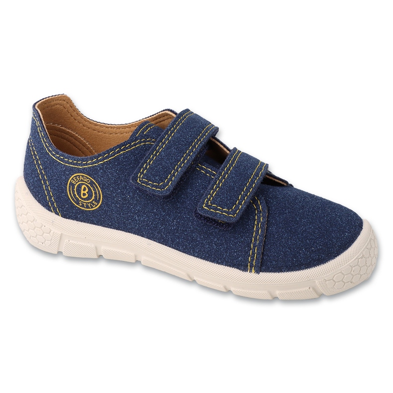 Dětská sportovní kožená vsadka Befado 909X006 tmavě modrá modrý