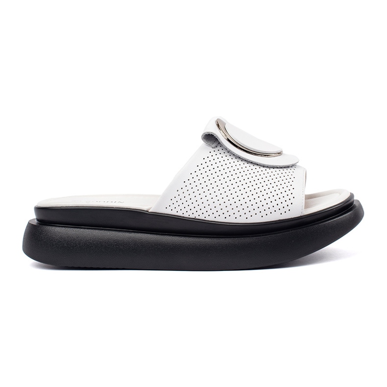 Goodin Bílé a bílé pohodlné žabky na platformě bílý Goodin Bílé a bílé pohodlné žabky na platformě bílý