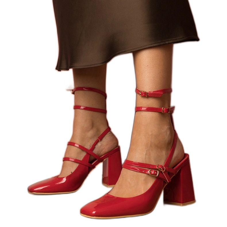 Červená čerpadla je na příspěvku rozptýlena červené Červená čerpadla je na příspěvku rozptýlena červené