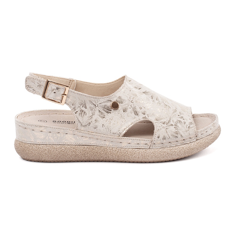 Goodin Světlo -Beige Flat sandály s sponou béžový