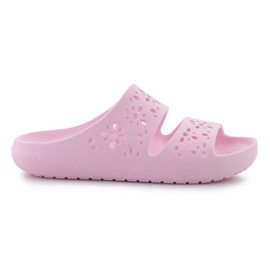 Crocs Classic Floral Cutut Sandal 210966-6W růžový Crocs Classic Floral Cutut Sandal 210966-6W růžový