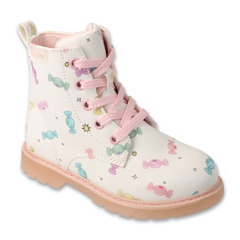 Befado Boots Children's Boots 169x034 White s barevnými bonbóny bílý