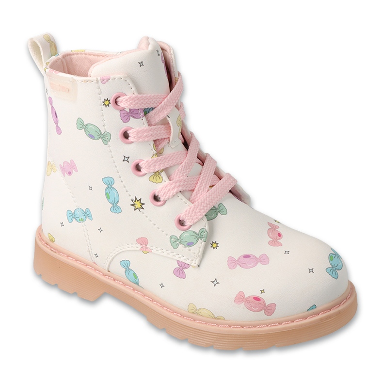 Befado Boots Children's Boots 169x034 White s barevnými bonbóny bílý Befado Boots Children's Boots 169x034 White s barevnými bonbóny bílý
