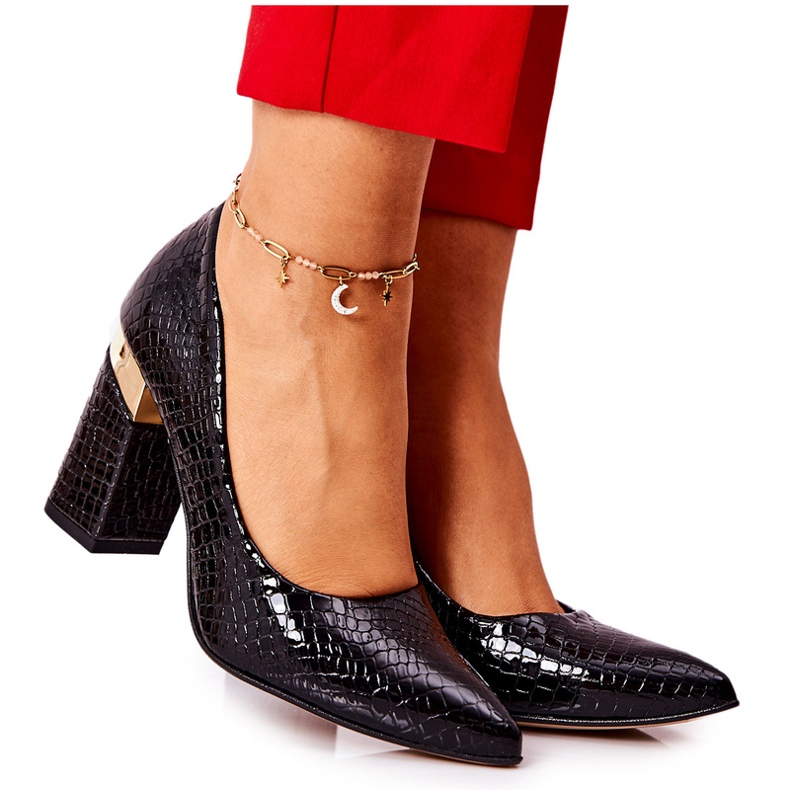 Lewski Shoes Lewski Leather Pumps 3117 Black černá Lewski Shoes Lewski Leather Pumps 3117 Black černá