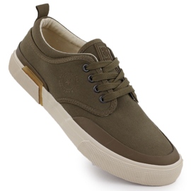 Pánské textilní tenisky Khaki Big Star RR174064 zelený