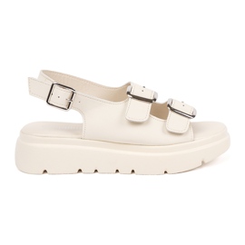 Goodin Beige Classic sandály na platformě béžový