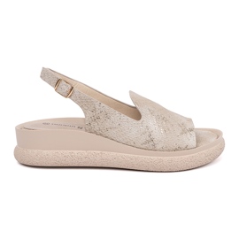 Goodin Beige pohodlné ženské dobré sandály béžový