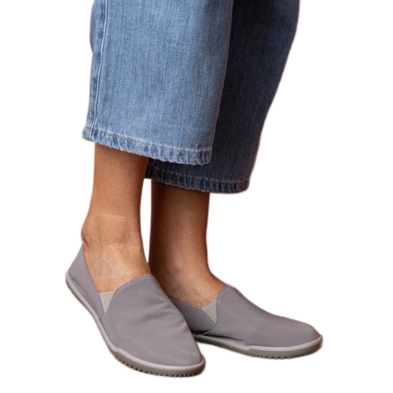 Šedé ženské slichové tenisky šedá Šedé ženské slichové tenisky šedá