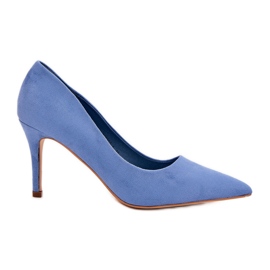 Blue Eco Suede Heels modrý Blue Eco Suede Heels modrý
