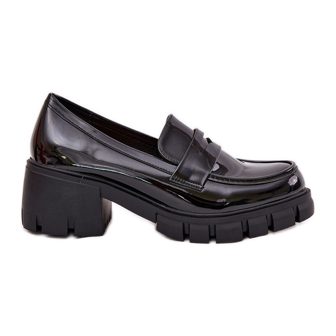 Malované dámské boty na masivní paty černé černá Malované dámské boty na masivní paty černé černá