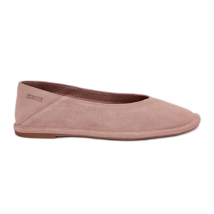 Big Star Dámská semišová balerína velká hvězda RR274081 Pink růžový