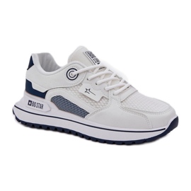 Big Star Sneakers Dámské boty Velká hvězda NN274A103 WHITE s modrou bílý