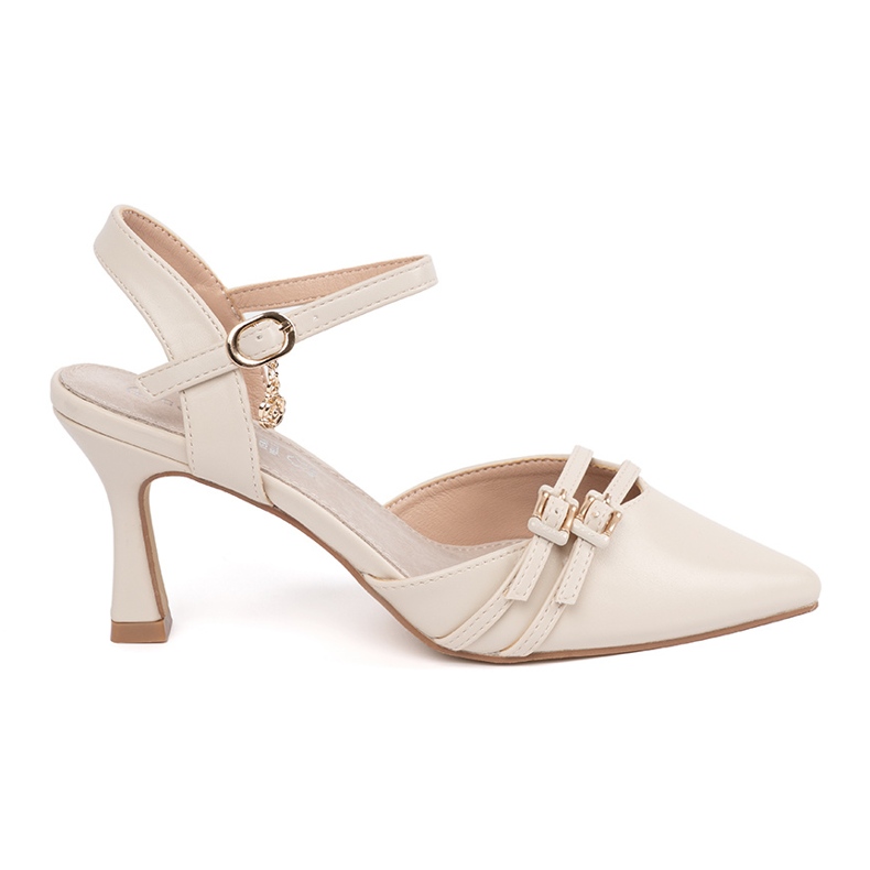 Goodin Lehká béžová čerpadla s otevřenou patou béžový