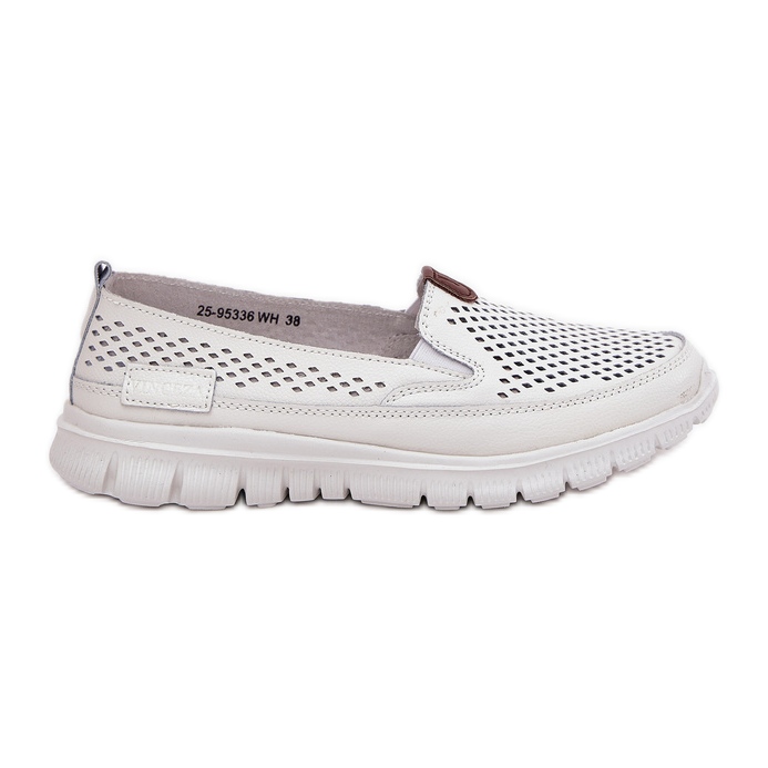 Openwork Vinceza 95336 Natural Ballerinas bílý