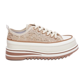 S.Barski Dámské tenisky na masivní platformě S. Barski BF51-101 Beige béžový