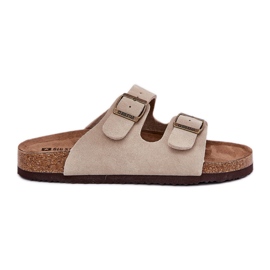 Big Star Dámské semišové žabky s velkou hvězdou RR274A391 BEIGE BOKY béžový