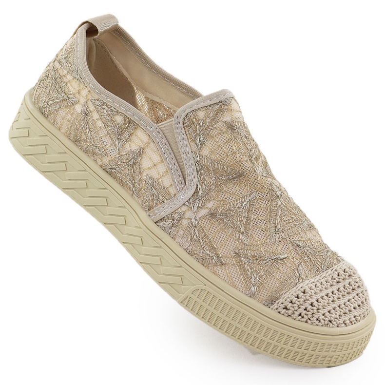 ARTIKER Dámské espadrilles vložené do krajkové Beige Artker 56C2127 béžový ARTIKER Dámské espadrilles vložené do krajkové Beige Artker 56C2127 béžový