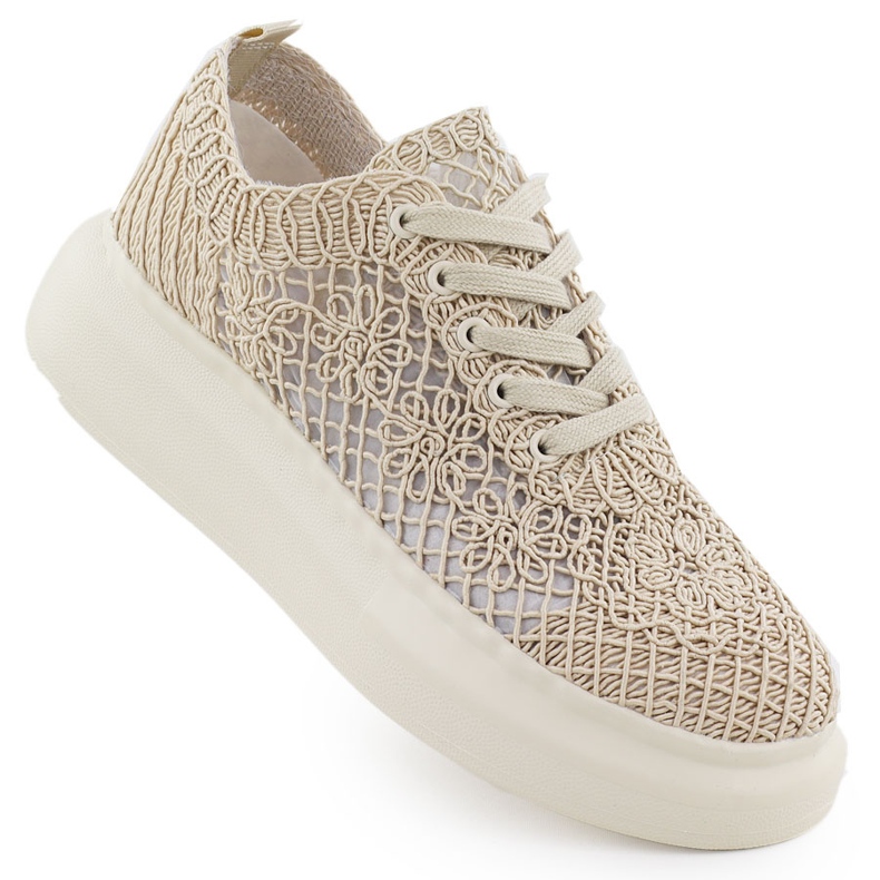 Dámské boty na platformě Beige Vinceza 17371 béžový
