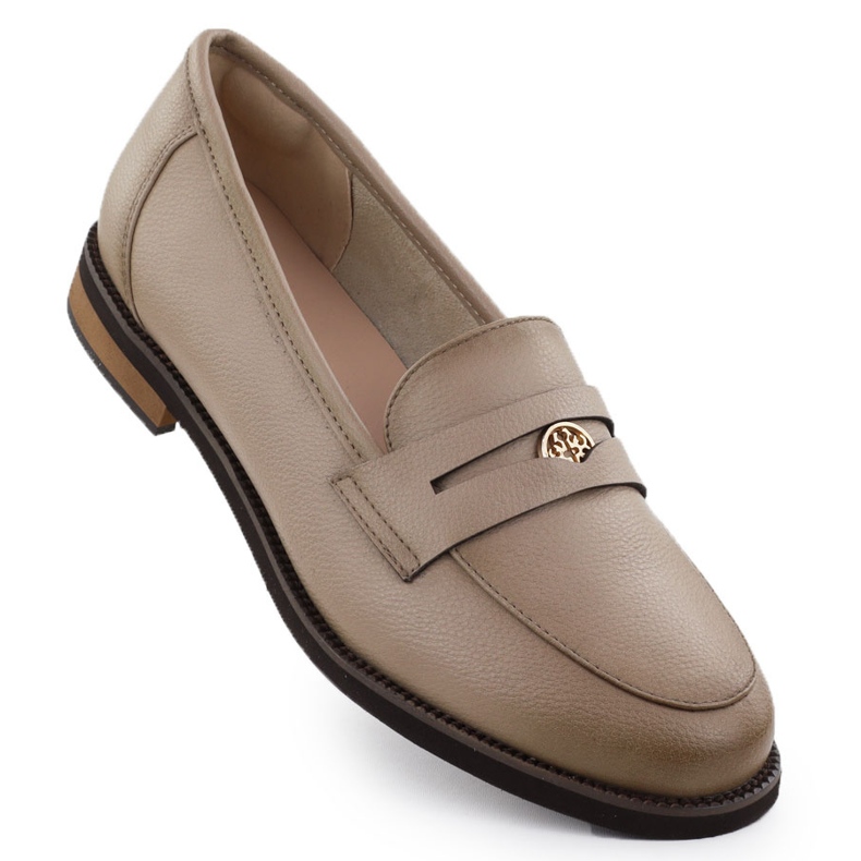 Cambell Kožená bota, ženská béžová Camell 00664 béžový